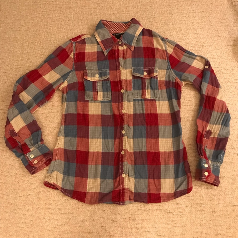 Lucky brand flannel top - Picture 1 of 4